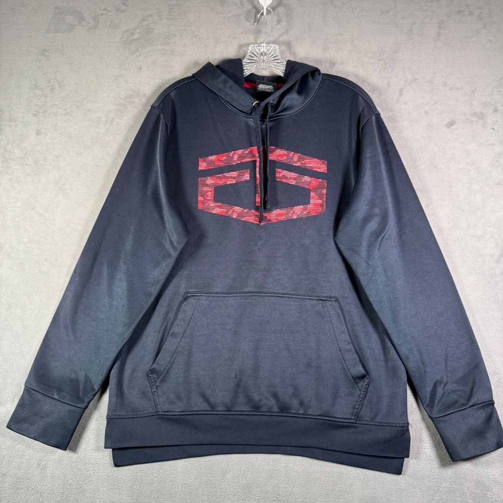 Tapout Hoodie Mens S Navy Blue Pullover Fleece Sweatshirt Logo Performance MMA‎